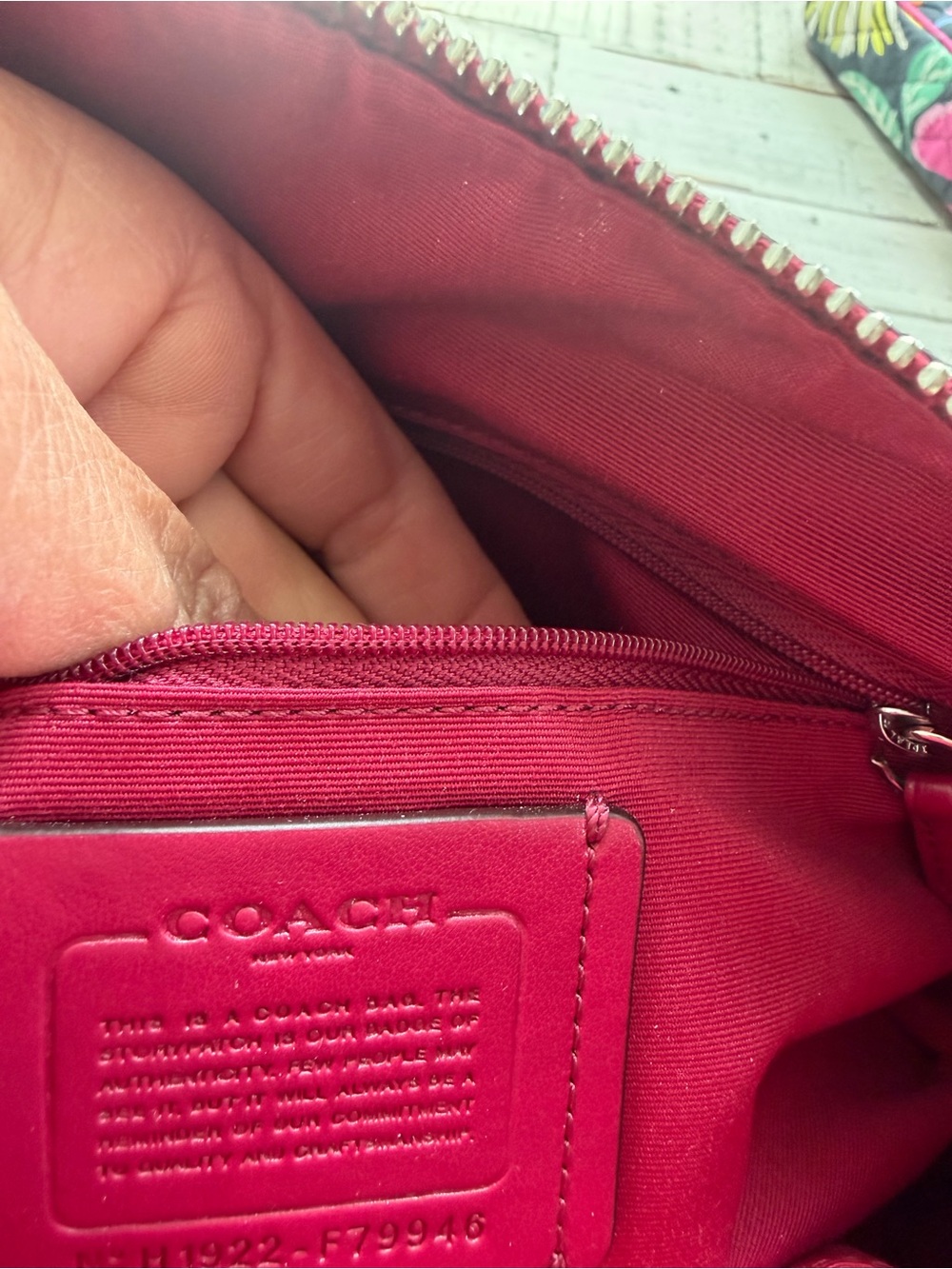 Coach Berry Pink Leather Satchel Crossbody Bag EUC - Picture 13 of 15
